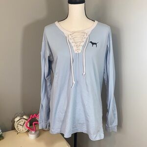 PINK Victoria’s Secret Baby Blue Long Sleeve